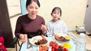 CSHQ(47) theo yêu cầu của con gái .thích ăn cơm tương đen .! 