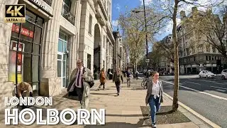 [4K] ☀️ Holborn | London | Spring Walking Tour | London Walk | Tourist Place | 4K UHD
