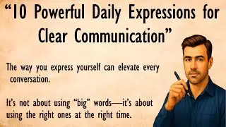 🎓 10 Daily Smart Expressions II  Learn English Through Story || Graded Reader ii Easy English
