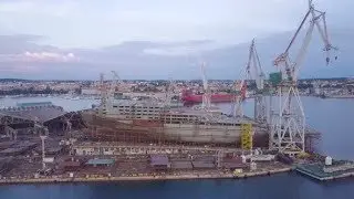Unfinished Cargo Ship In Shipyard | Videohive Project Templates