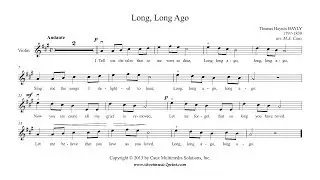 Long, Long Ago - Violin Sheet Music