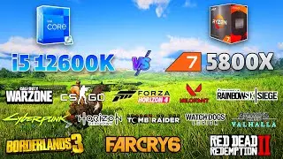 Ryzen 5800X vs i5 12600K | Gaming Benchmark | Test in 13 Games |