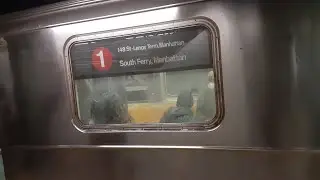 South Ferry/148th street bound R62 (1) trains at Times Square-42nd street with R142 (2) train!