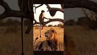 Honey bee attacking the lion 🦁