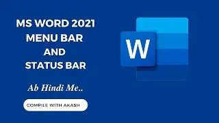 MS Word 2021 Menu bar and Status bar | Latest MS Word | MS Word | CCC | MS Word Hindi Me