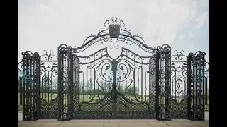 30 driveway iron gates design ideas for luxury villa, castle, farmhouse [ NP Metal JSC ]