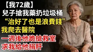 我72歲，兒子搶我救命藥扔垃圾桶，說 “治好了也是浪費錢”，我爬去醫院，一周後他跪在搶救室，求我給他捐肝#晚年生活#人生智慧#家庭關係#親子教育#情感故事