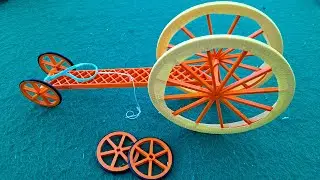 Put a rubber band on it #0348 3D printed Rubber Band Powered Car with BIG WHEELS