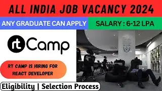 Rt Camp is Hiring for React Developer | Fresher can also apply | Apply now ! #itjobs