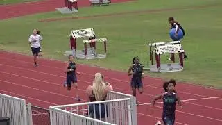 Girls 200 Meter Dash heat 3 Middle School Hallandale All Comers - 2/9/2019