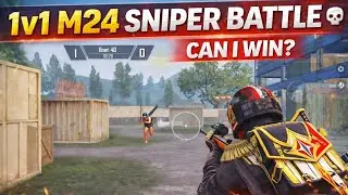 1v1 M24 Sniper Battle 😱 Can I Win? | Extreme Close Fight PUBG Mobile | Brand OP