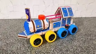How to make a Mini Matchbox Train at Home - Matchbox Toy Train from DC Motor#toys #train#top #craft