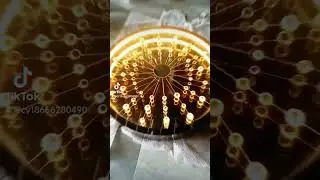 Kinetic energy mechanical lighting sculpture art installation