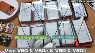 Vivo V50 & V50e Full Glue Tempered Glass ! Vivo V50 & V50e Premium Tempered Glass