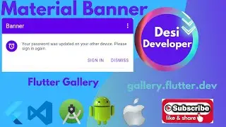 Banner Flutter Gallery | Flutter Banner Widget | Material Banner Class in flutter