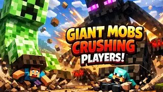 Minecraft but MOBS ARE GIANT 😱 | They Are Crushing Players !