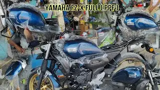 Yamaha FZ-X Full Lamination And          ll PPF ll FZ-X Blue Color main
