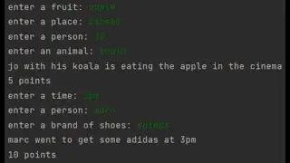 mad lib generator python part:3