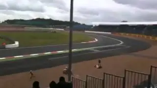 RedBull Rookies cup multiple bike crash at Silverstone