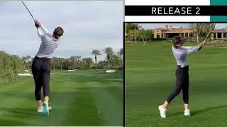Gabi Ruffels Slow Motion Golf Swing / Swing Sequence - Split Screen