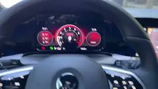 Exit warning. VW Golf 8 GTI 2021.