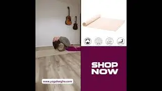 Yoga with Organic Cotton Yoga Mat & Wooden Yoga Wheel | Shorts | Yoga | Yoga Mat | Yoga Kargha