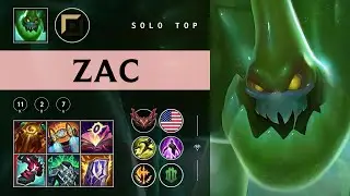 Zac Top vs Tristana - NA Grandmaster Patch 25.24