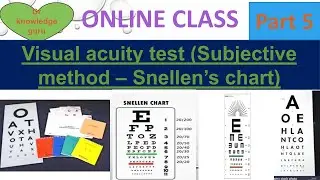 Visual acuity part 5 (Subjective refraction - Snellen's chart)