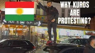 Kurdish men protest on car rooftops| Birmingham UK 🇬🇧 