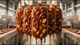 How Chocolate Peanut Ice Cream Is Made in a Giant Factory (Full Process)