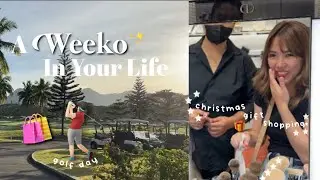 Early christmas shopping & day one of golf