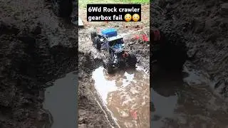 RC 6Wd rock crawler Fails | Mud stucks in gearbox 🤯🤯 #offroadcar#4wd #offroadvehicle#rockcrawler