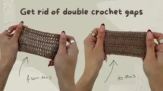 Double crochet stitch with no gaps I Linked double crochet tutorial