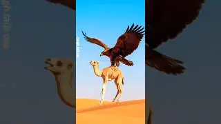 Eagle Lifts Baby Camel in the Sky 😱 | Shocking Animal Rescue Moment | Real Wild Nature Clip