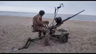 Zastava M75 anti-aircraft gun fires at Geran-2 kamikaze drones