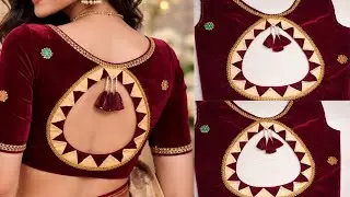 सबसे सुंदर ब्लाउज बैंक नेक डिजाइन बनाना सीखें सबसे आसान तरीके से।