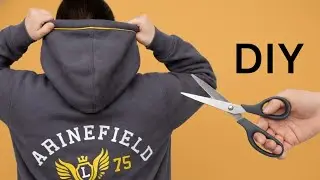 Learn how to get rid of the hood on a hoodie \ Sewing trick