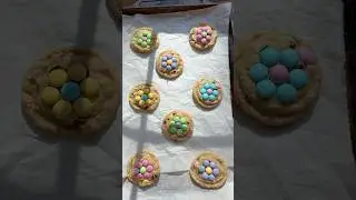 Soft and chewy M&M cookies #shorts ￼