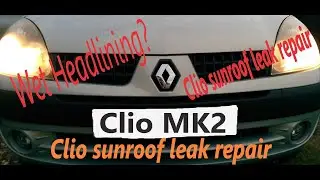 Renault clio leaking sunroof repair fix, no messy silicone/mastic !