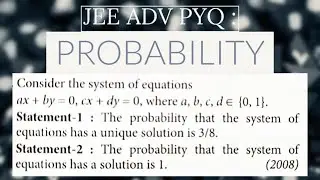 JEE ADV PYQ: PROBABILITY