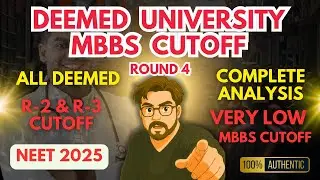 MCC ROUND-4 Deemed University MBBS Cutoff Vacant Seat Matrix Stray Vacancy AIQ Counselling #MBBS 