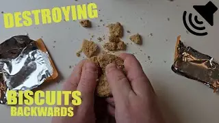 Oddly Satisfying Destruction: GOLDEN OATS CRUMBLE BISCUITS [In Reverse] #263 ASMR (Relaxing)