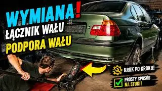 Wymiana podpory i łącznika elastycznego wału w BMW E46 - Gruba robota na kobyłkach i w stodole!!