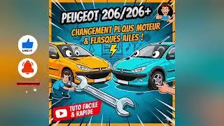 Mettre une plaque sous moteur et ses flasques c&ocirc;t&eacute; bo&icirc;te et distribution peugeot 206 