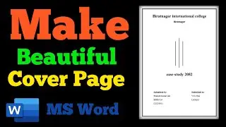📘 How to Design a Professional Cover Page in MS Word | Step-by-Step Tutorial (in Nepali)
