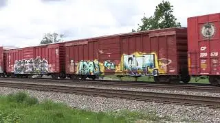 SP Trains #1464 CP  V89 at Sorenson Street, Matsqui BC