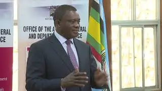 Public Service Cabinet Secretary Justin B Muturi makes his handover speech at Sheria House