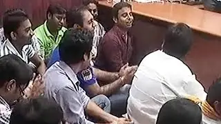 Indore students protest against college administration for late results
