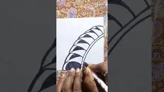 Simple geometric pattern // 3d zentangle art// 3d drawing // line illusion # shorts