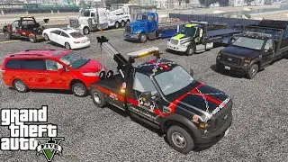 GTA 5 Real Life Mod #142: Переделка Chevy Malibu и Toyota Sienna с помощью эвакуатора Ford F-550